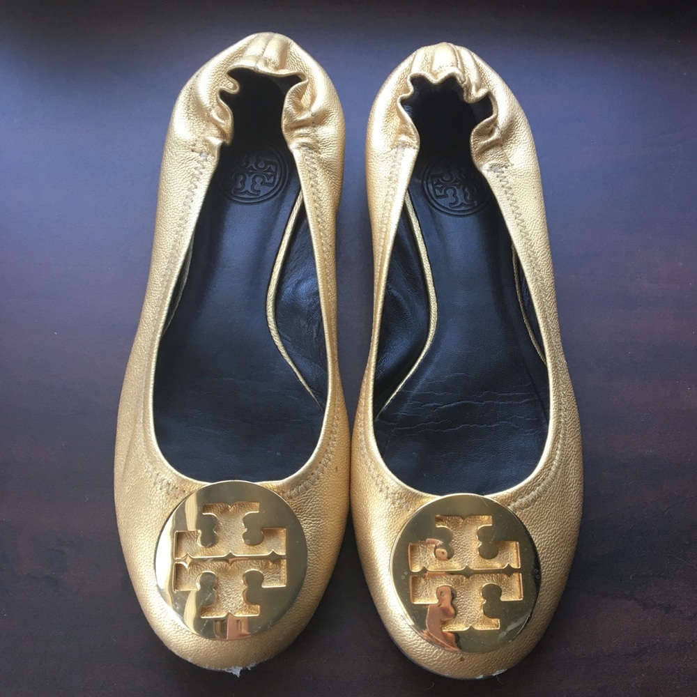 Tory Burch Reva Ballerinas - Gold